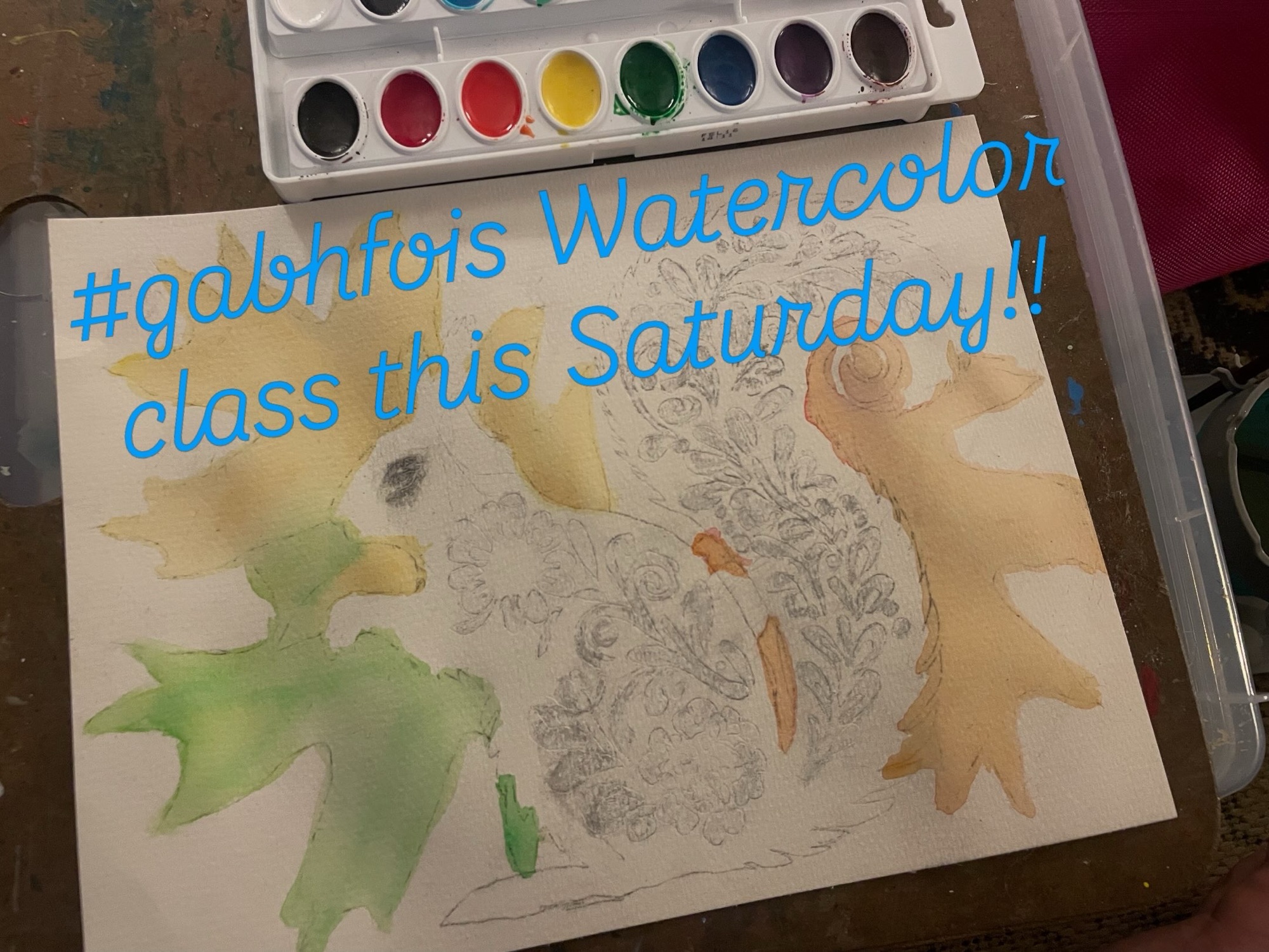 Finished my watercolor demo for this coming Saturday’s watercolor class. want to join me?? Go to https://lubbockwatercolorgroup.com/ to sign up!!12 spots available!! #gabhfois #artofwendic